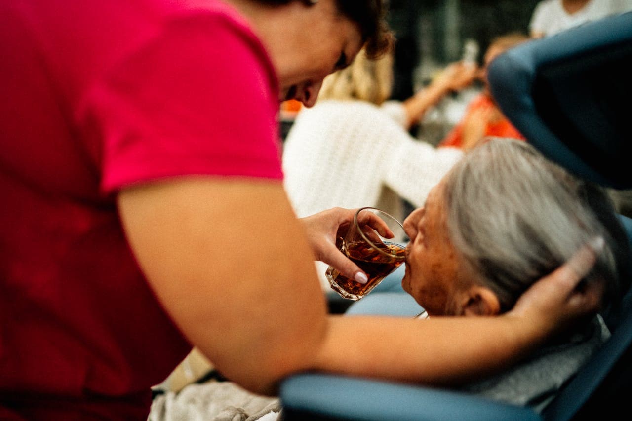 Caregiver providing hourly care